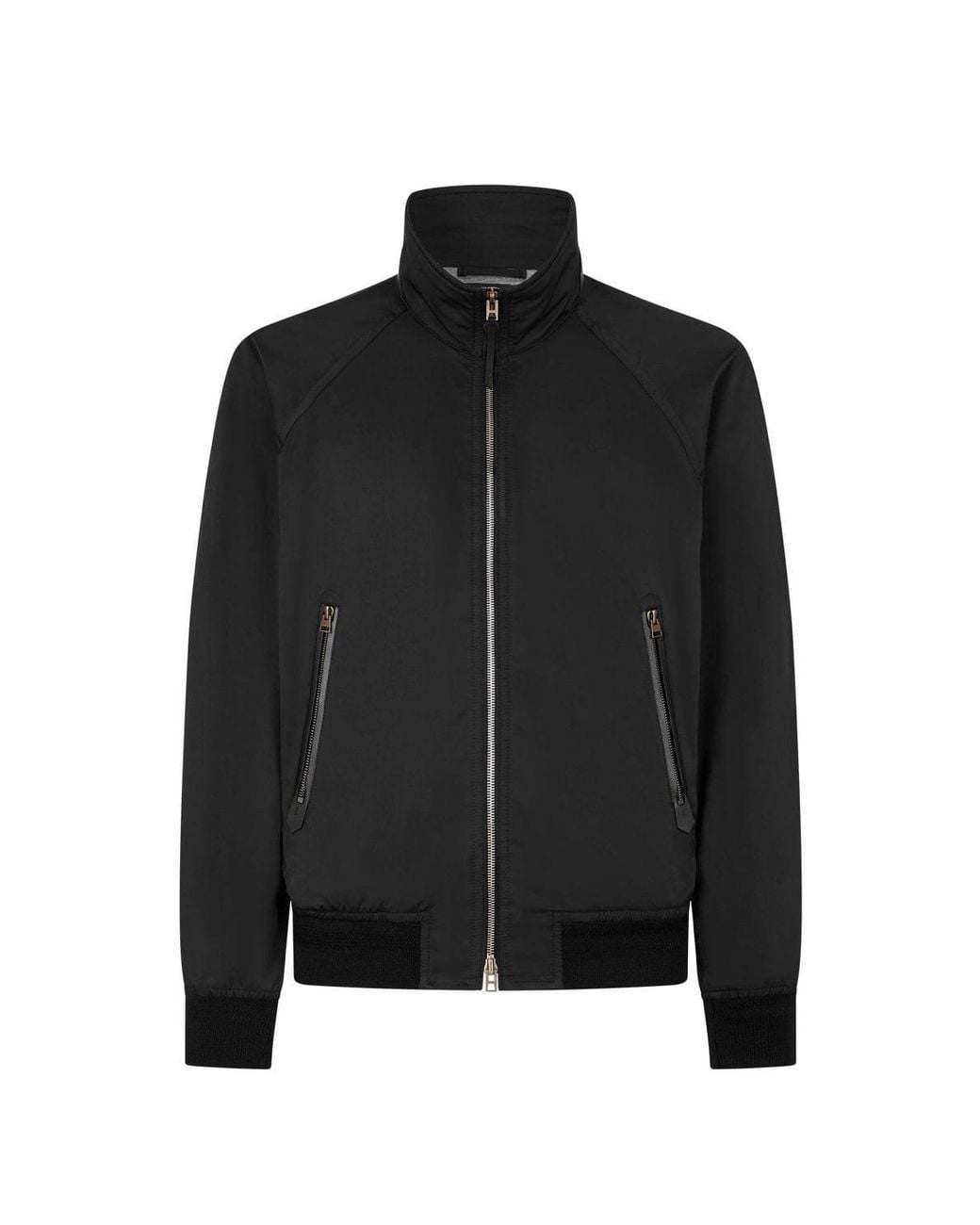 Tom Ford Black Techno Poplin Jacket for men