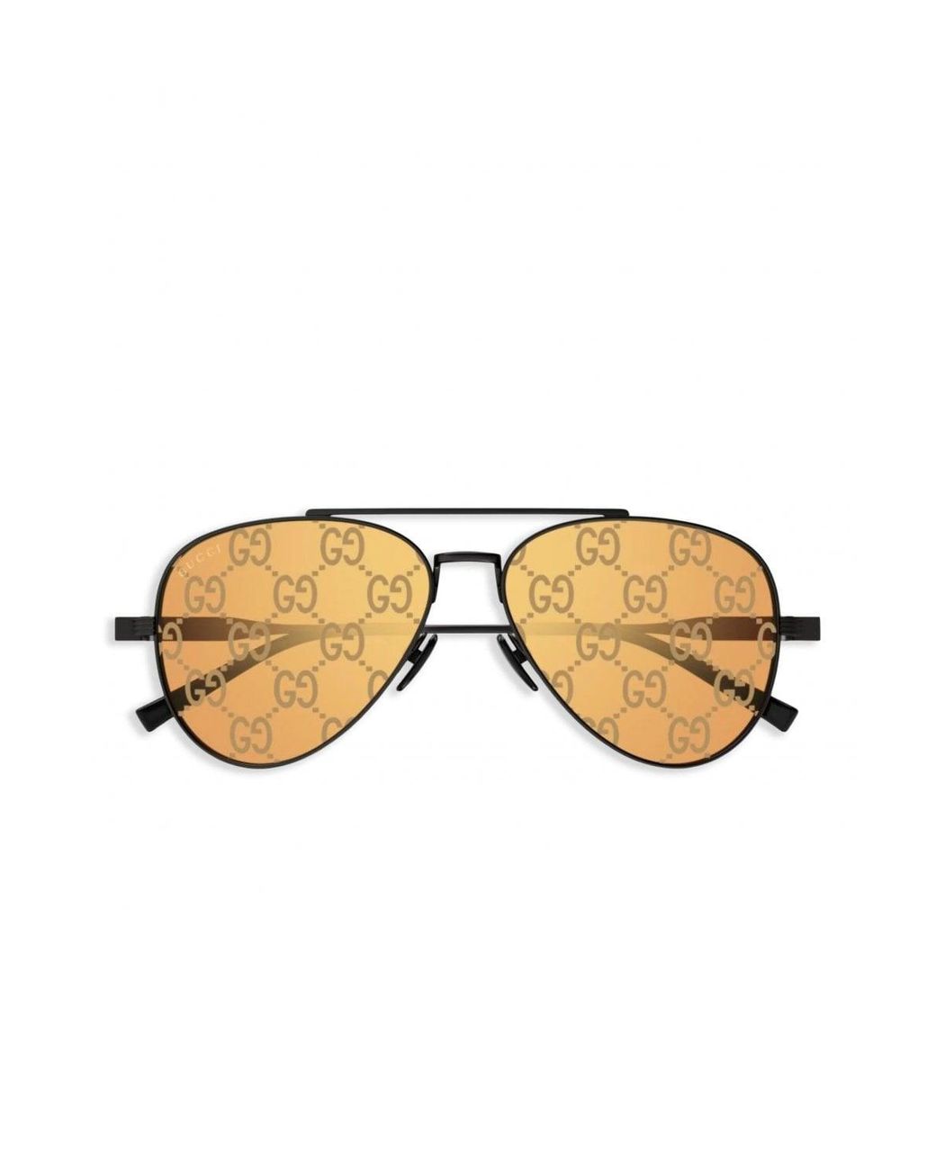 Gucci Natural Metal Aviator Sunglasses