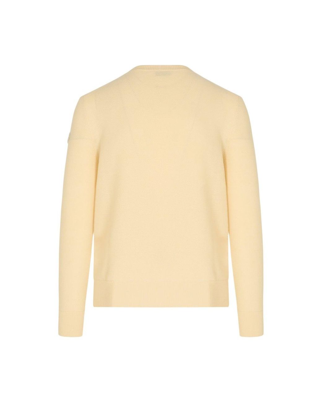 Moncler Natural Tonal Logo Sweater for men