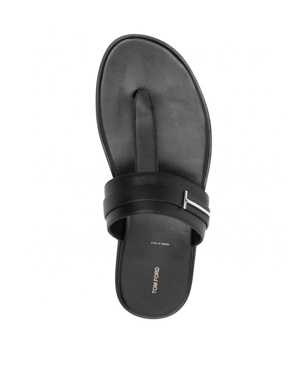 Tom Ford Black Leather Sandals for men