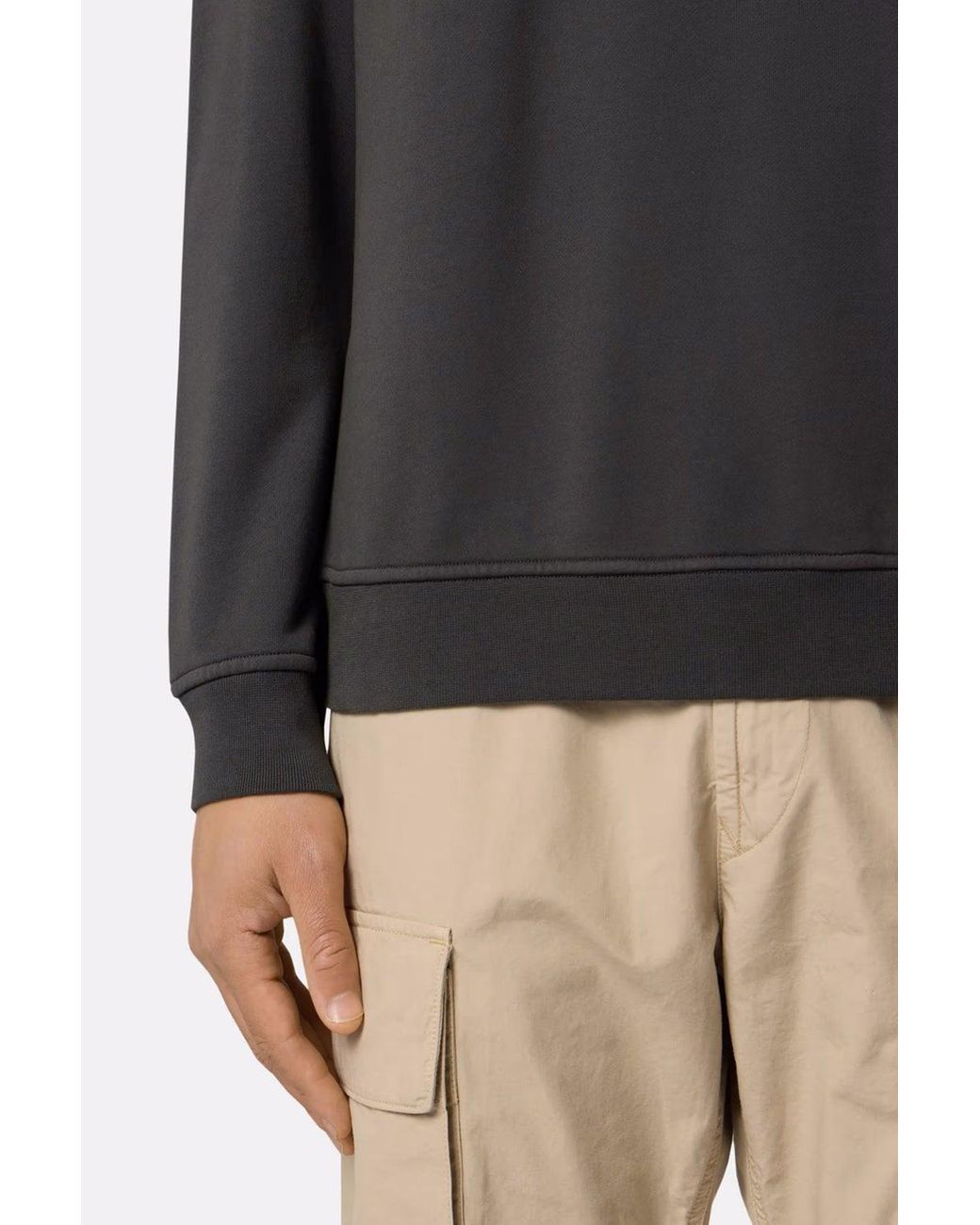 Stone Island Gray S0195 Branded Sweatshirt for men
