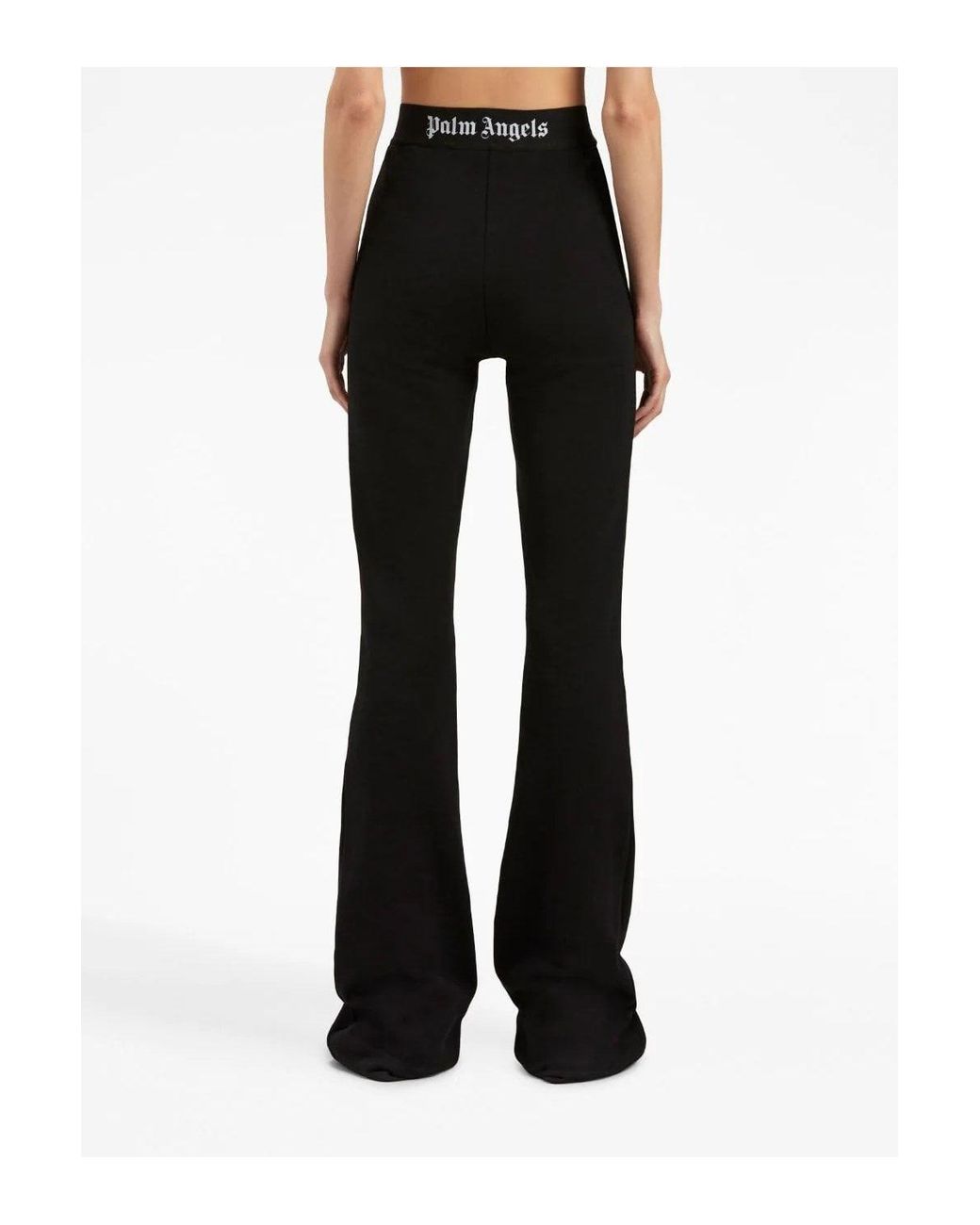 Palm Angels Black Logo Flare JOGGERS for men
