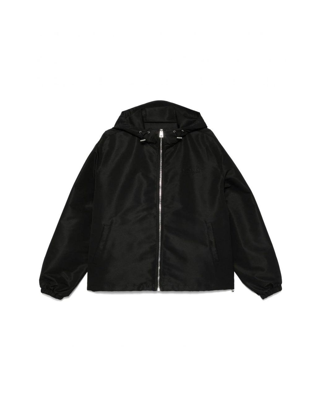 Givenchy Black Polyfaille Hoodie Windbreaker for men