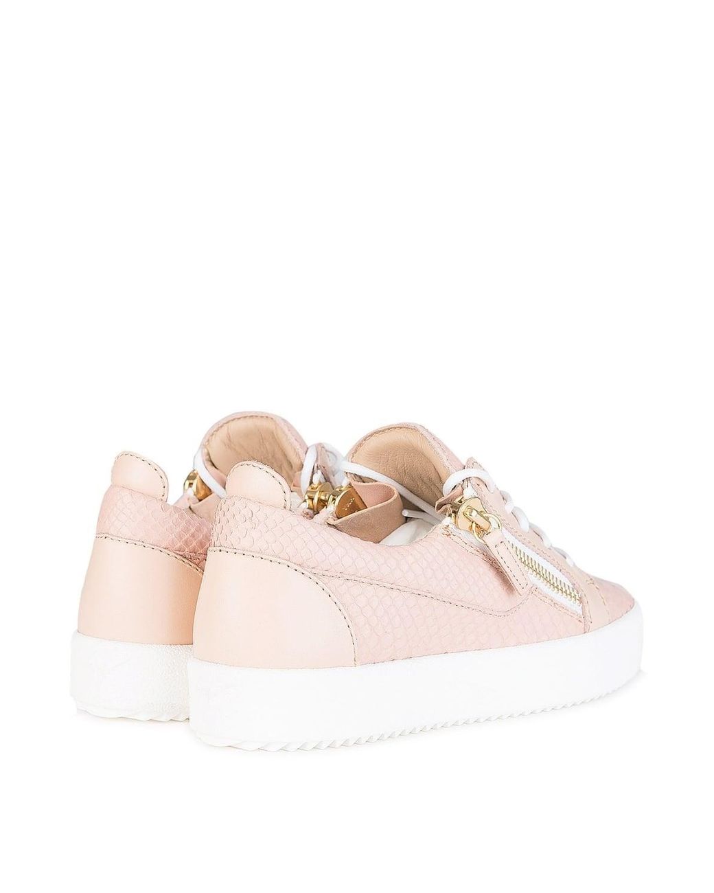 Giuseppe Zanotti Guiseppe Zanotti Mock Croc Pink Sneakers