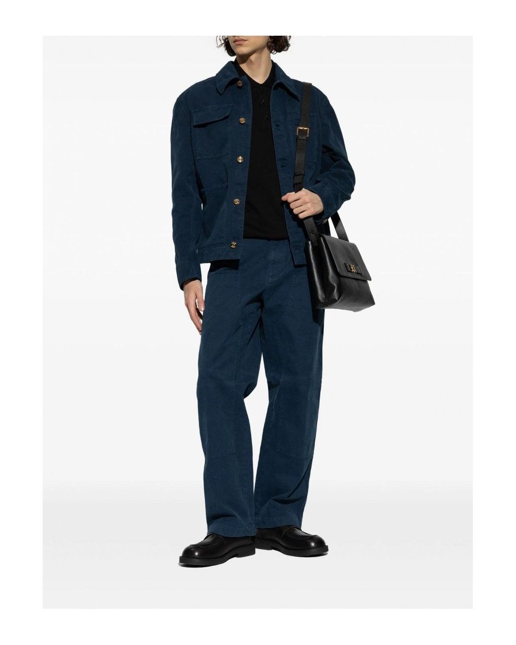 Versace Blue Denim Canvas BIGGIE Jacket for men