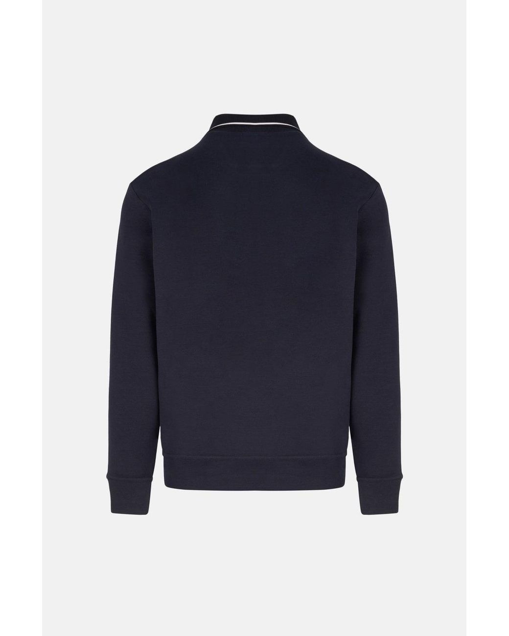 Paul & Shark Blue Xsoft Cotton Knitted Collar Ls Polo for men