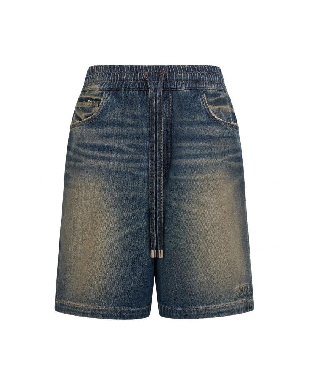 Amiri Blue Drawstring Denim Short for men