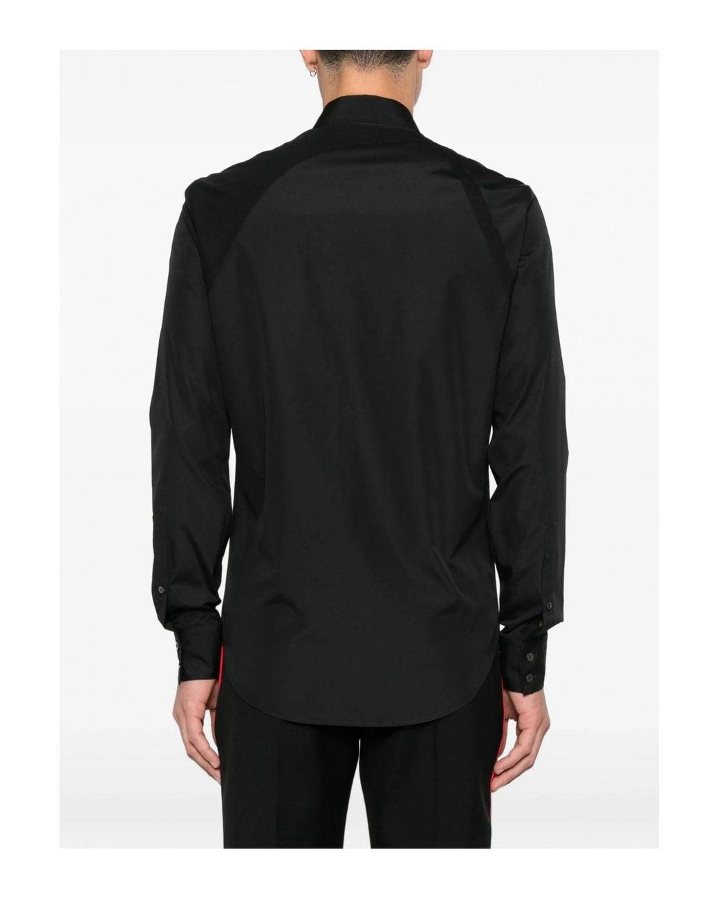 McQueen Black T Chain Harness Shirt for men