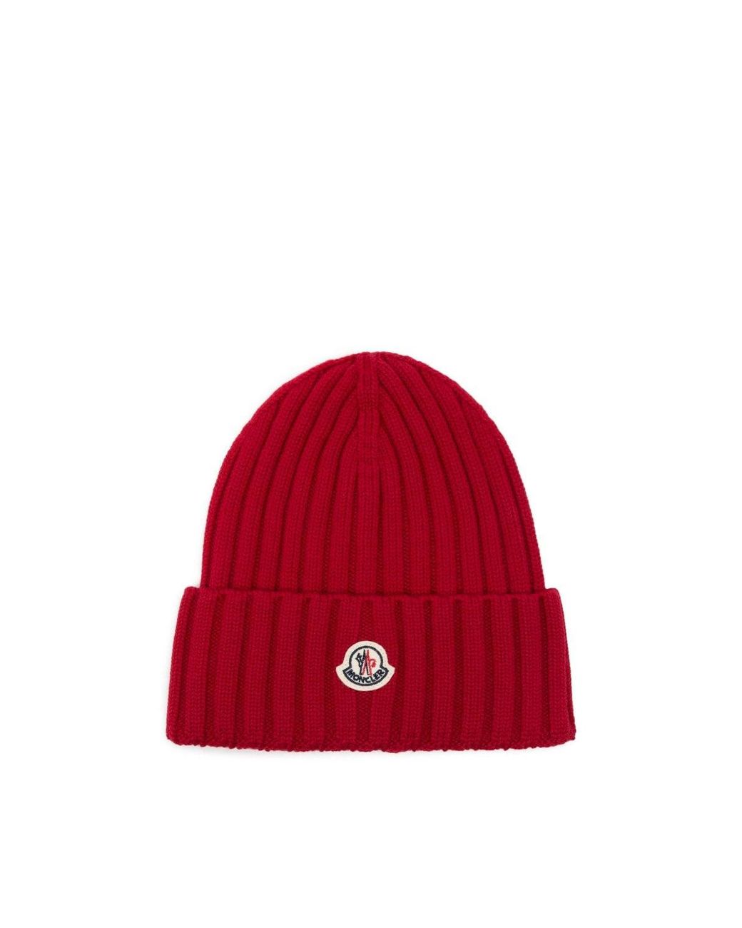 Moncler Red Archive Logo Hat