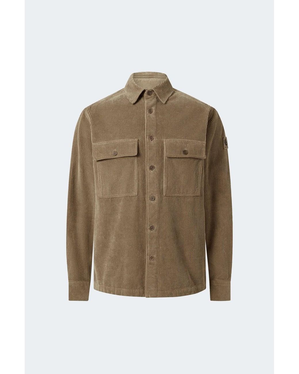 Belstaff Green Ravine Corduroy Overshirt for men