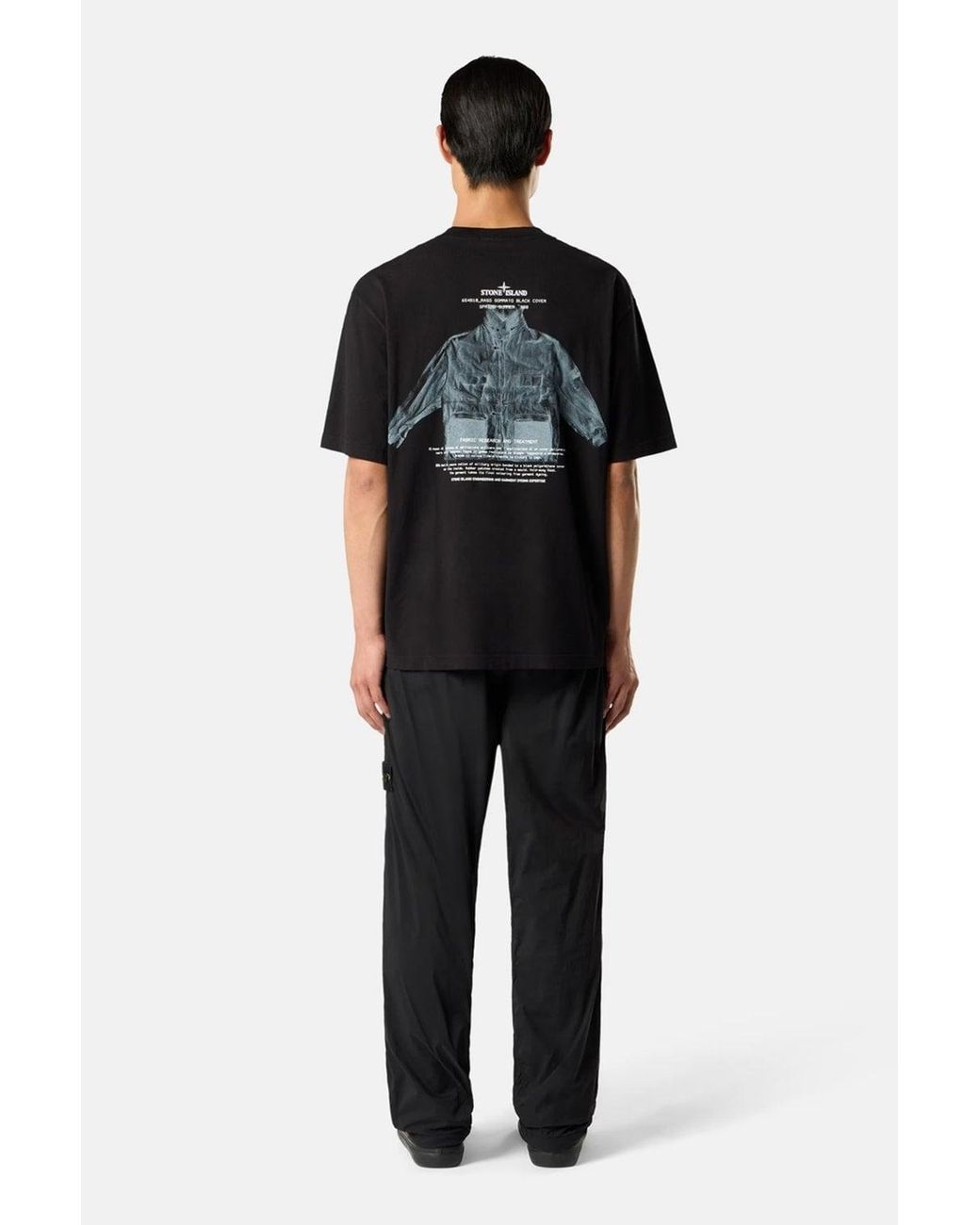 Stone Island Black Branded 2100033 T Shirt for men