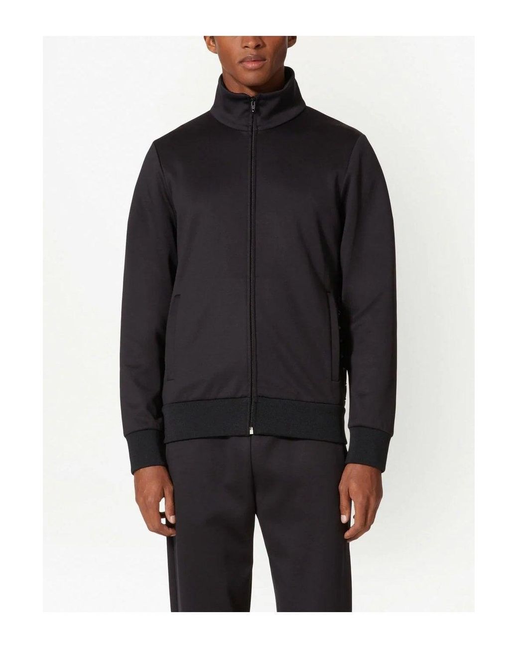 Valentino Black Untitled Track Top for men