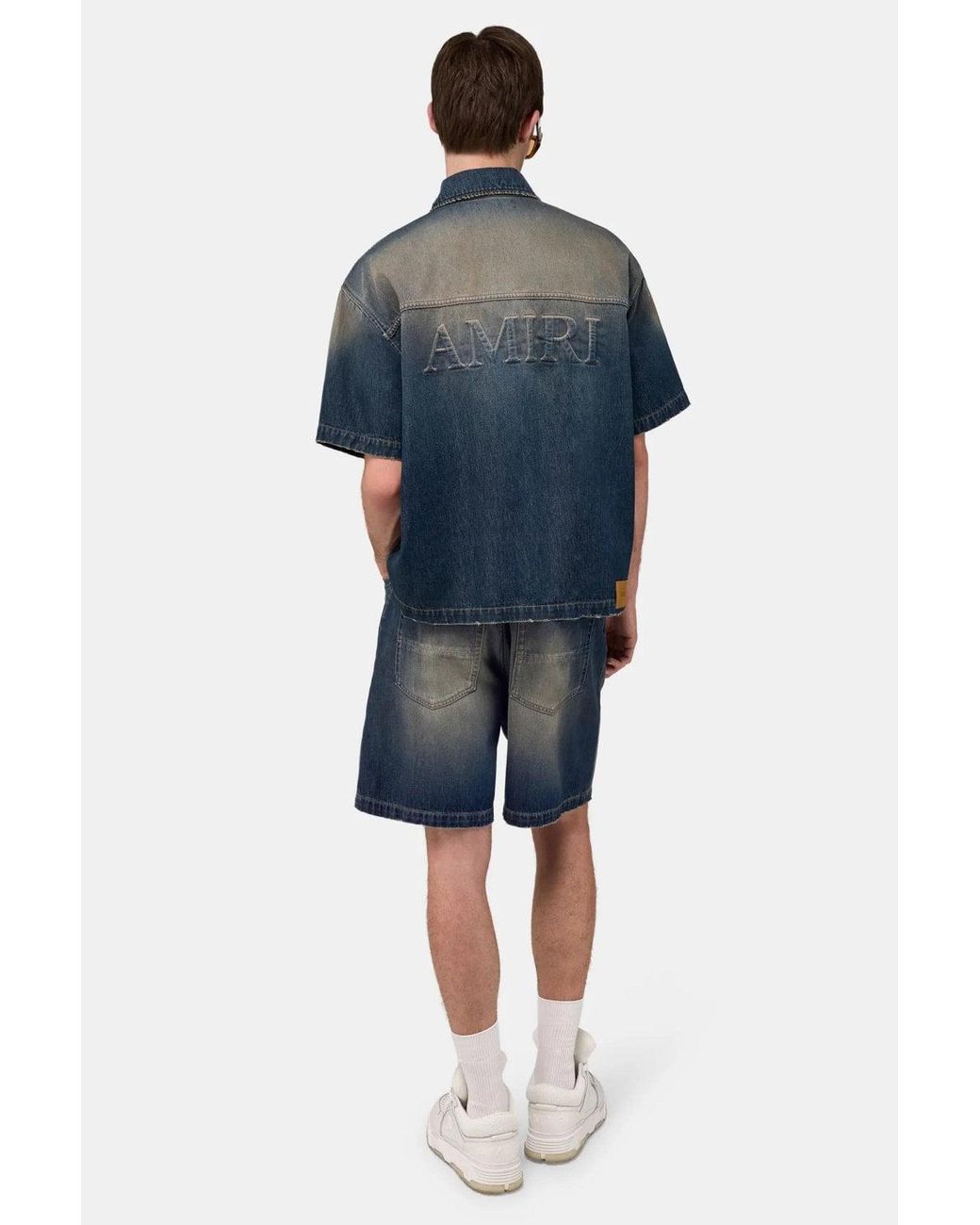 Amiri Blue Drawstring Denim Short for men