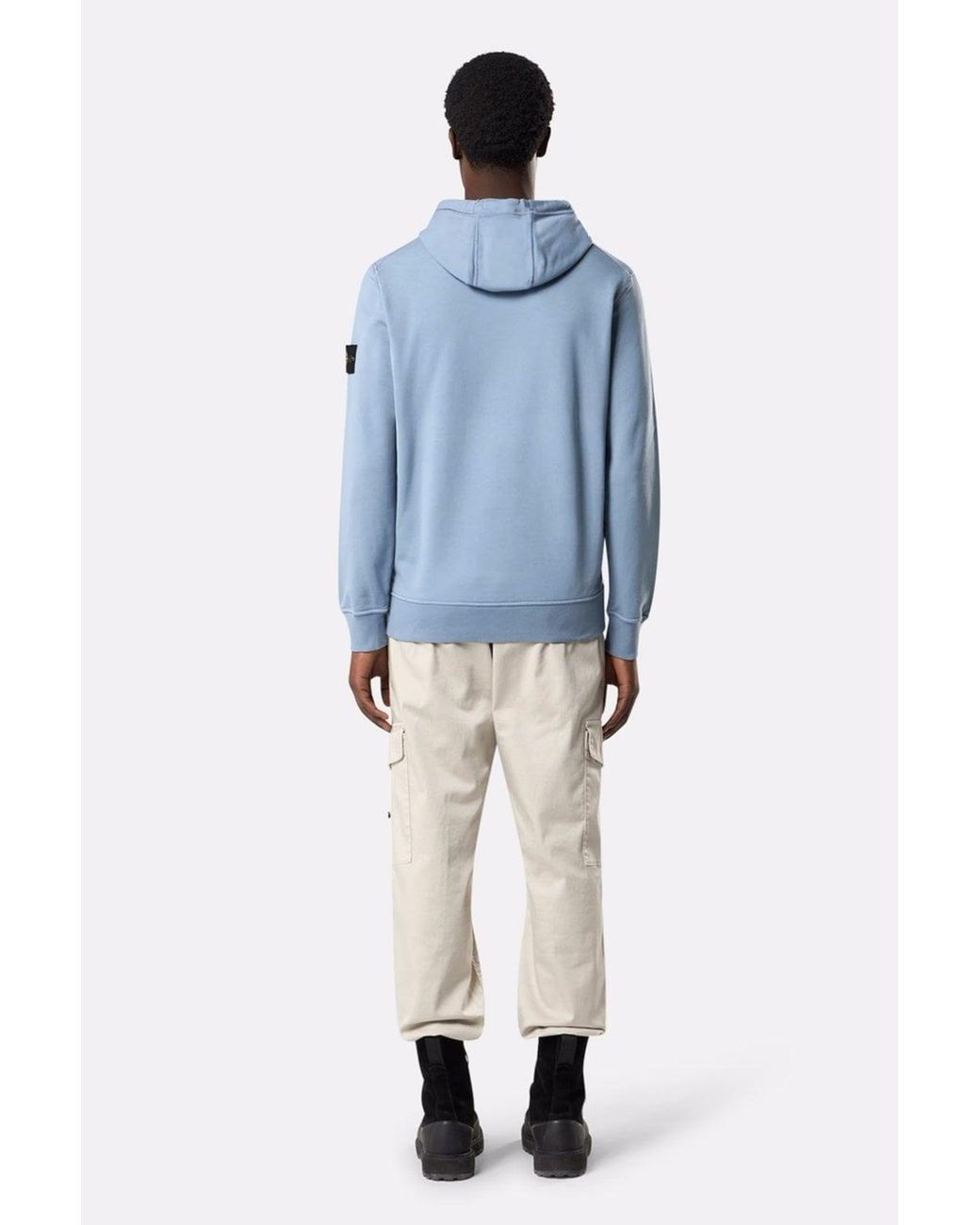 Stone Island Blue S0051 Pullover Hoodie for men