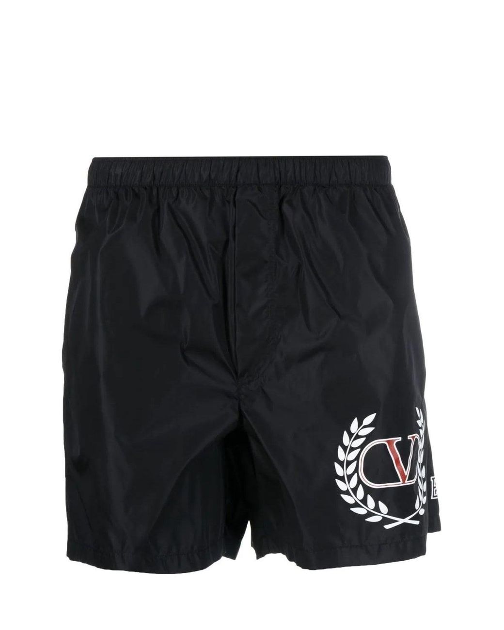 Valentino Black Branded Swimshorts for men