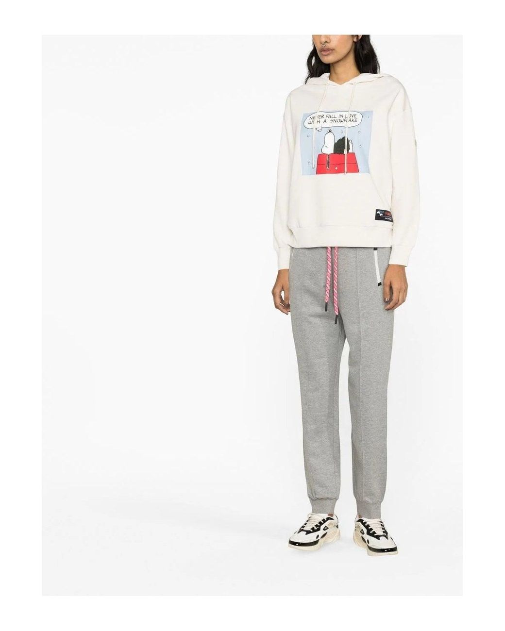 Moncler Cuffed JOGGERS in White Lyst UK