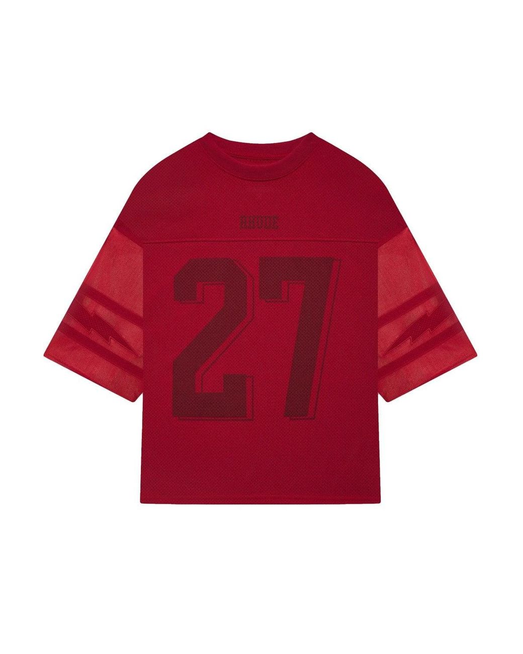 Rhude Red Lightning Football Tee for men