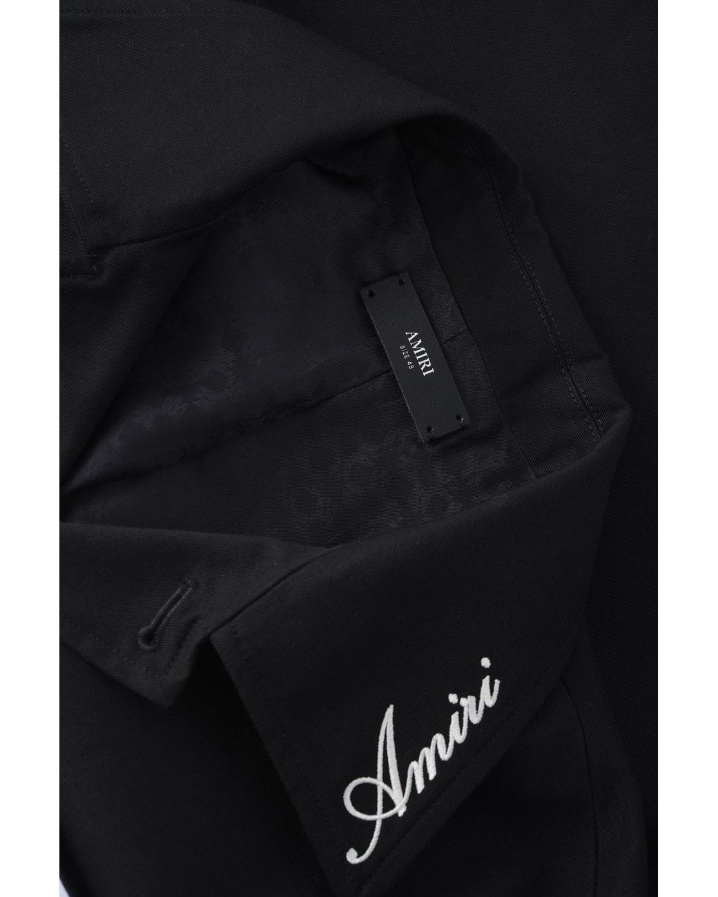 Amiri Black Script Collar Jacket for men