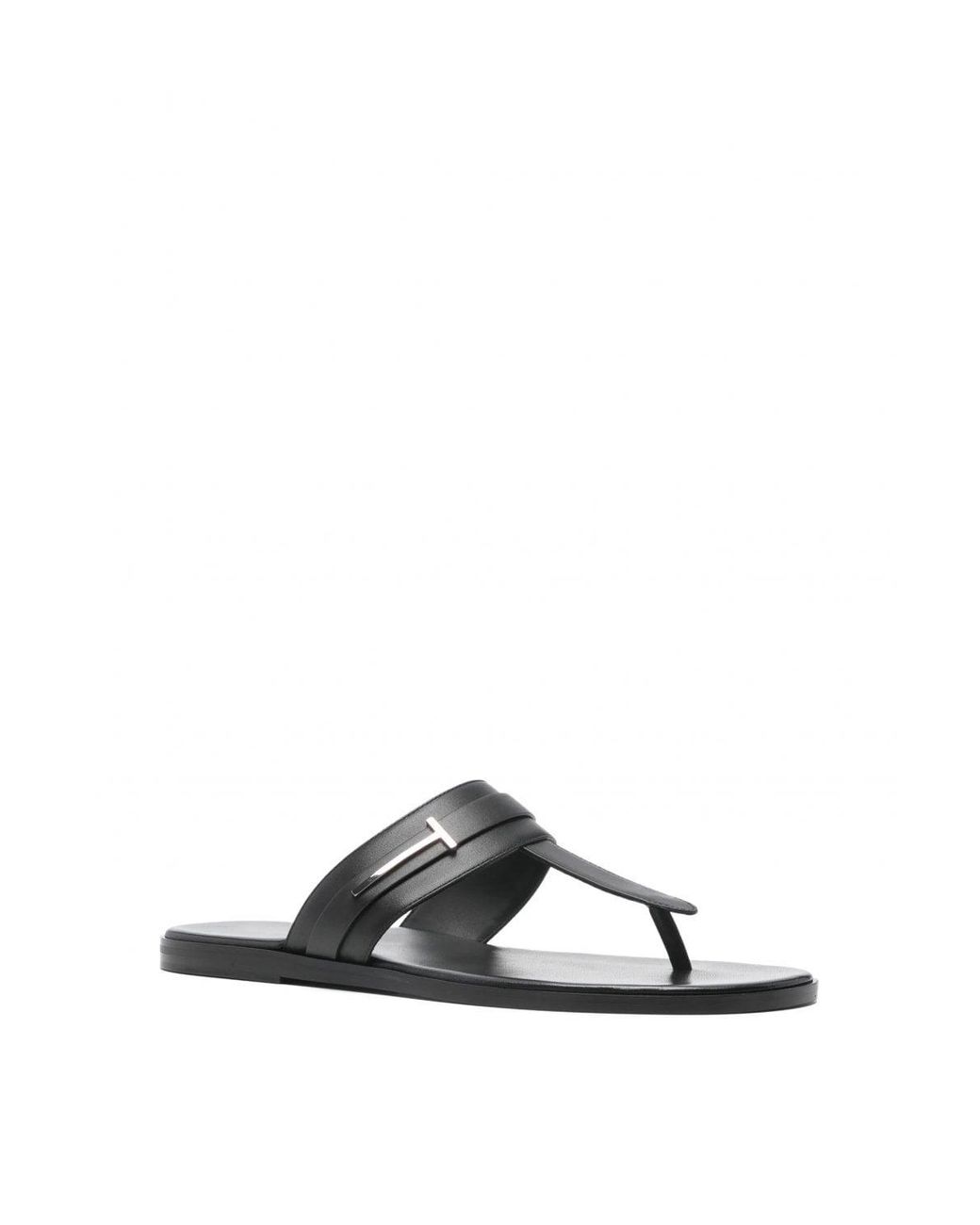 Tom Ford Black Leather Sandals for men