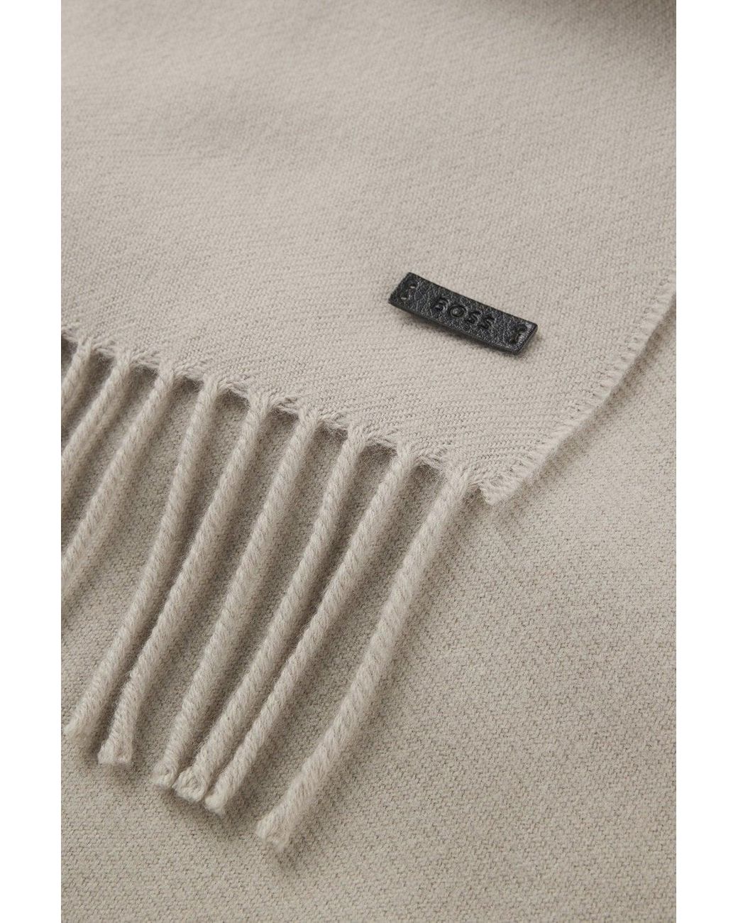 Boss White Naster_35 Scarf for men