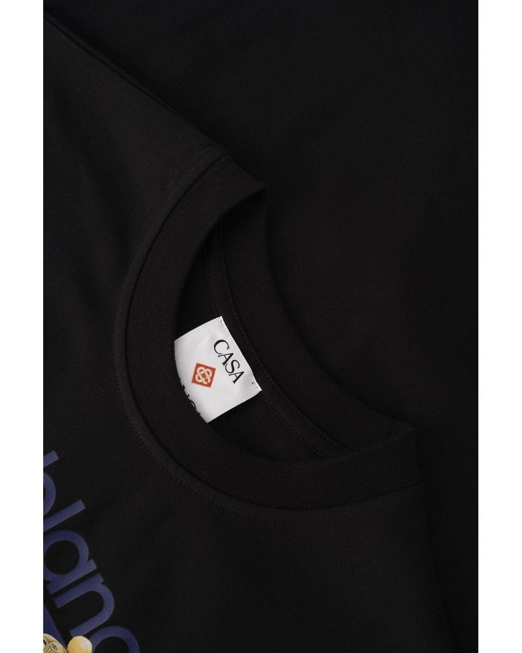 Casablanca Black Monde Perdu Tennis Club Icon Classic T-shirt for men