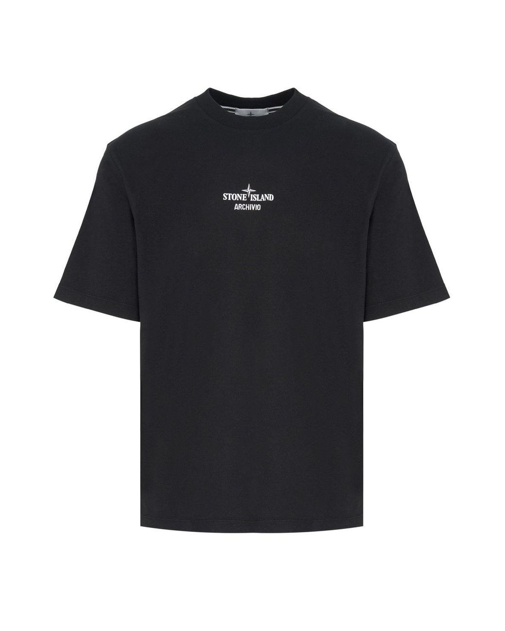 Stone Island Black Branded 2100033 T Shirt for men