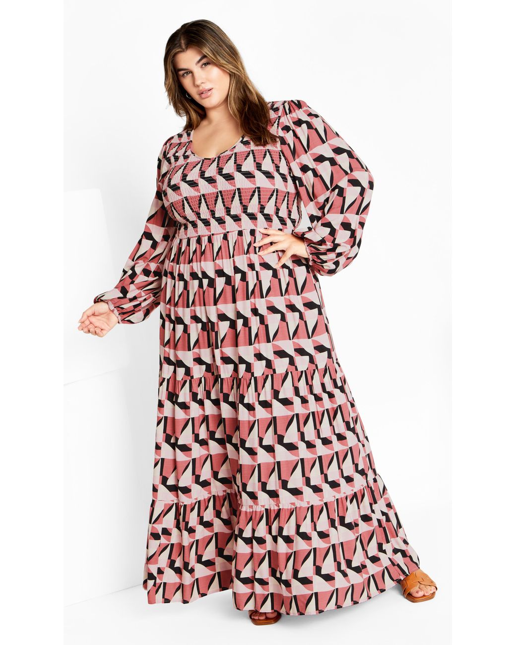 City Chic Plus Size Jayden Maxi Dress Dusty Rose in Red | Lyst