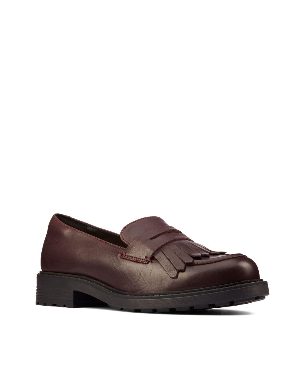 Clarks Leather Orinoco 2 Loafer in Burgundy Leather (Brown) | Lyst