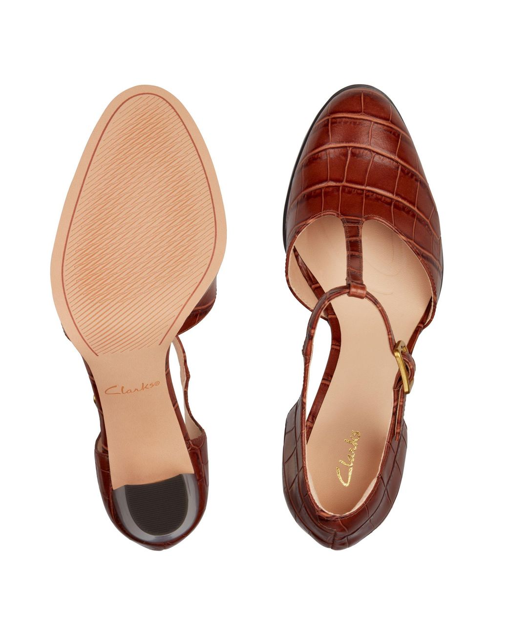 Clarks Kaylin 85 T Bar in Red | Lyst
