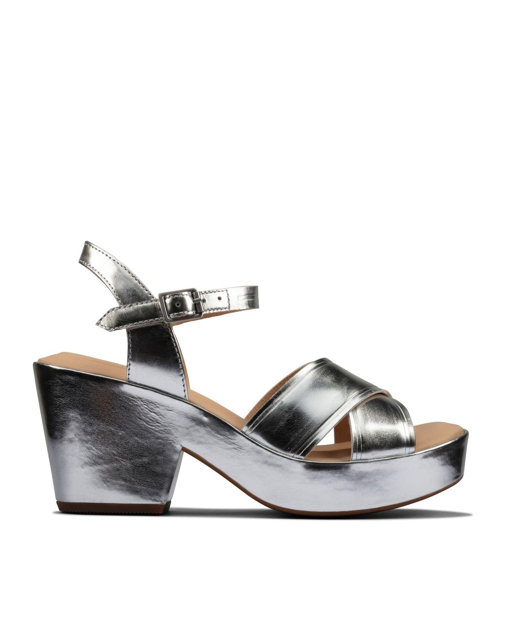 Clarks Maritsa70strap in Metallic Lyst
