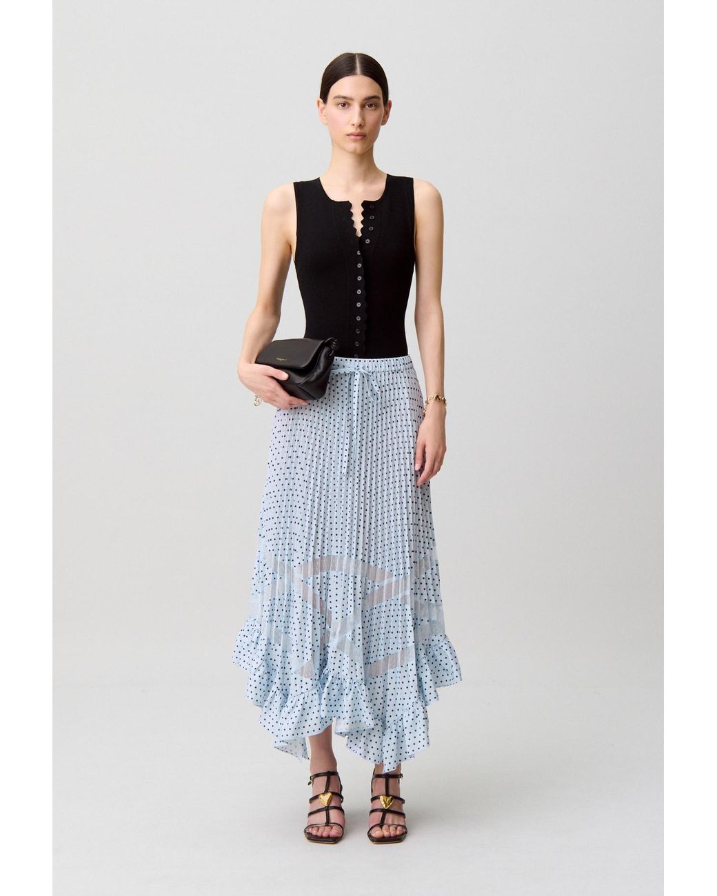 Claudie Pierlot Multicolor Lace Midi Skirt