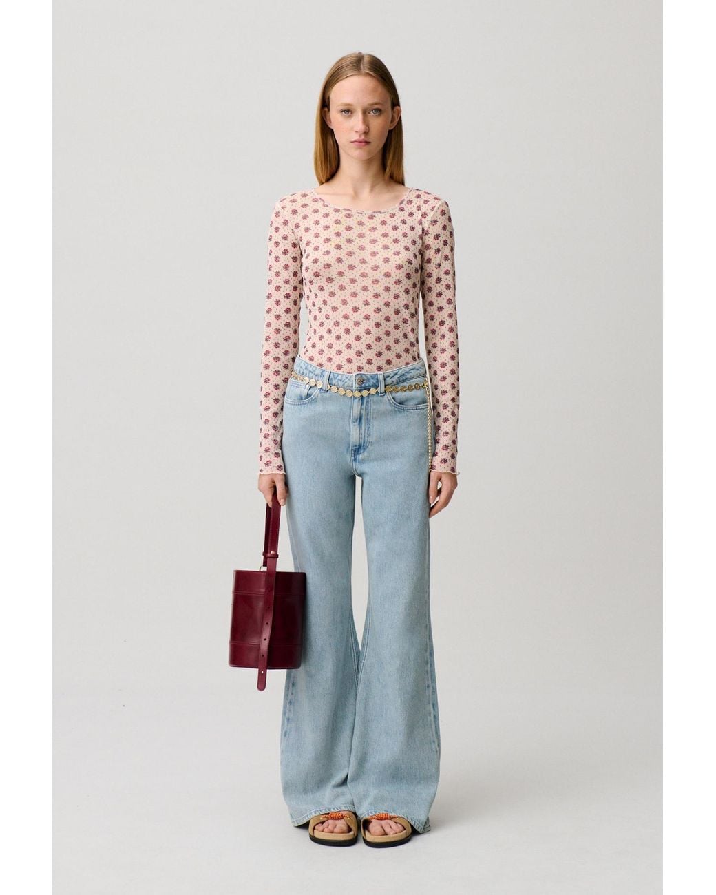 Claudie Pierlot White Flared Denim Jeans