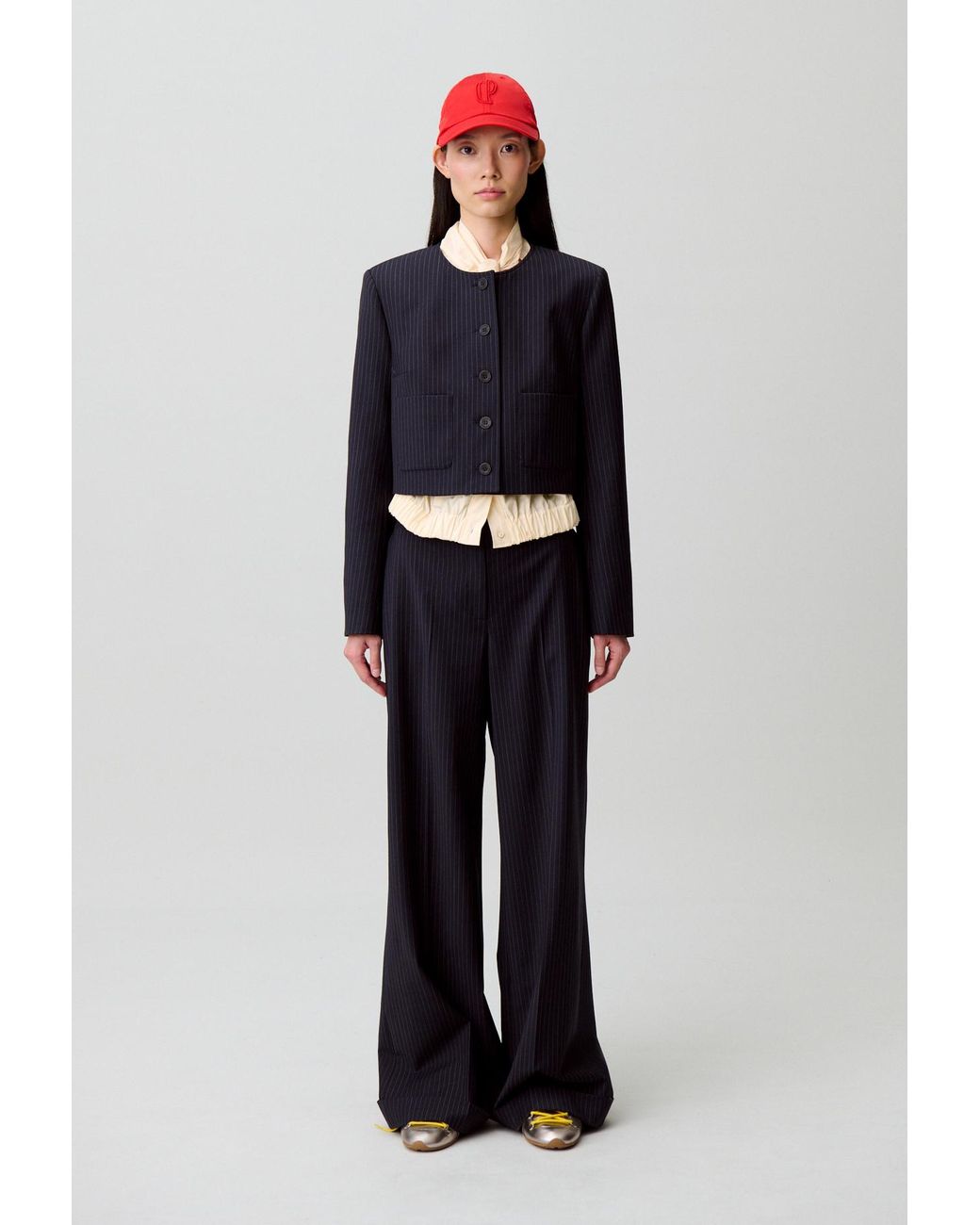 Claudie Pierlot Blue Short Tailored Jacket