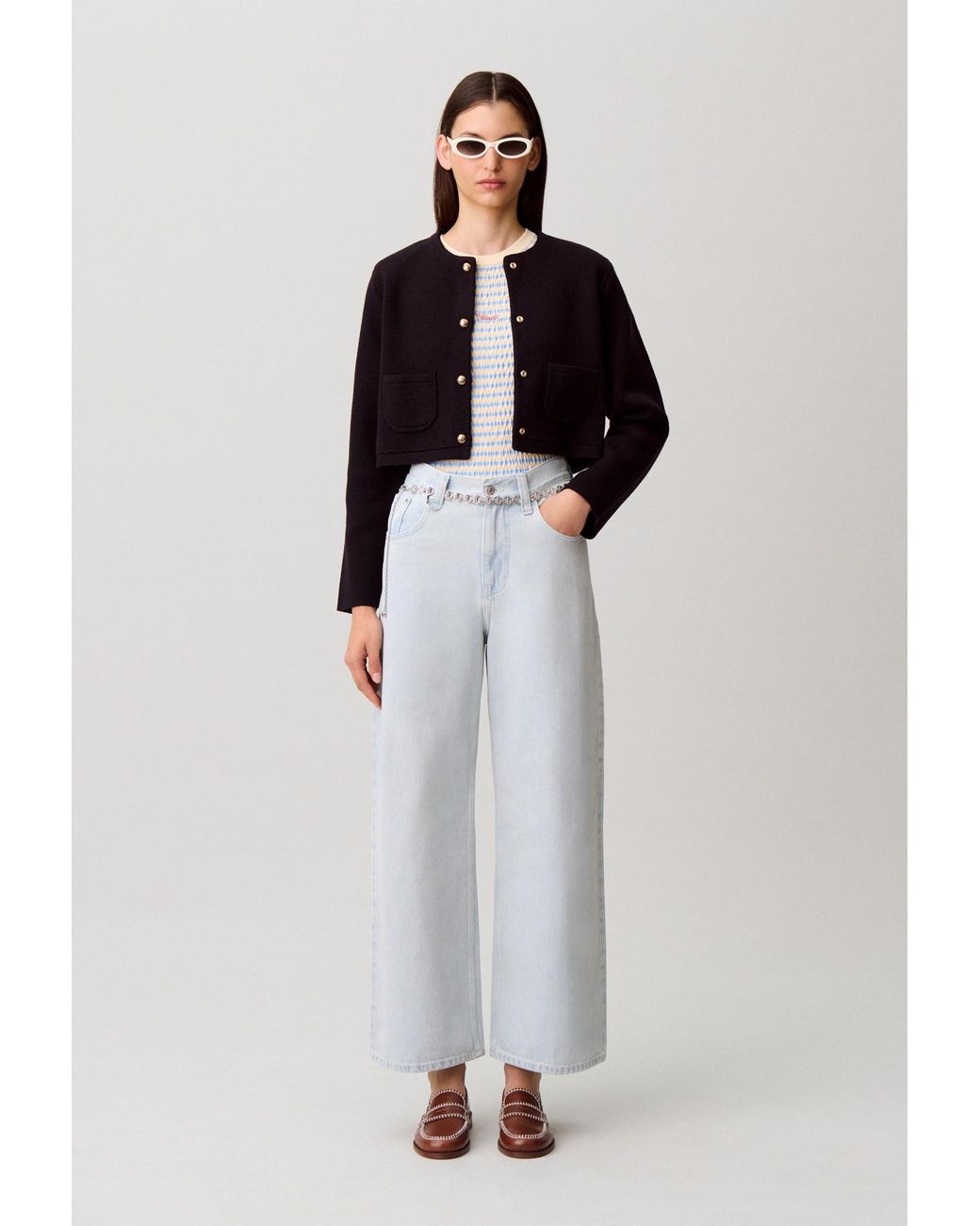 Claudie Pierlot White Washed Denim Jeans