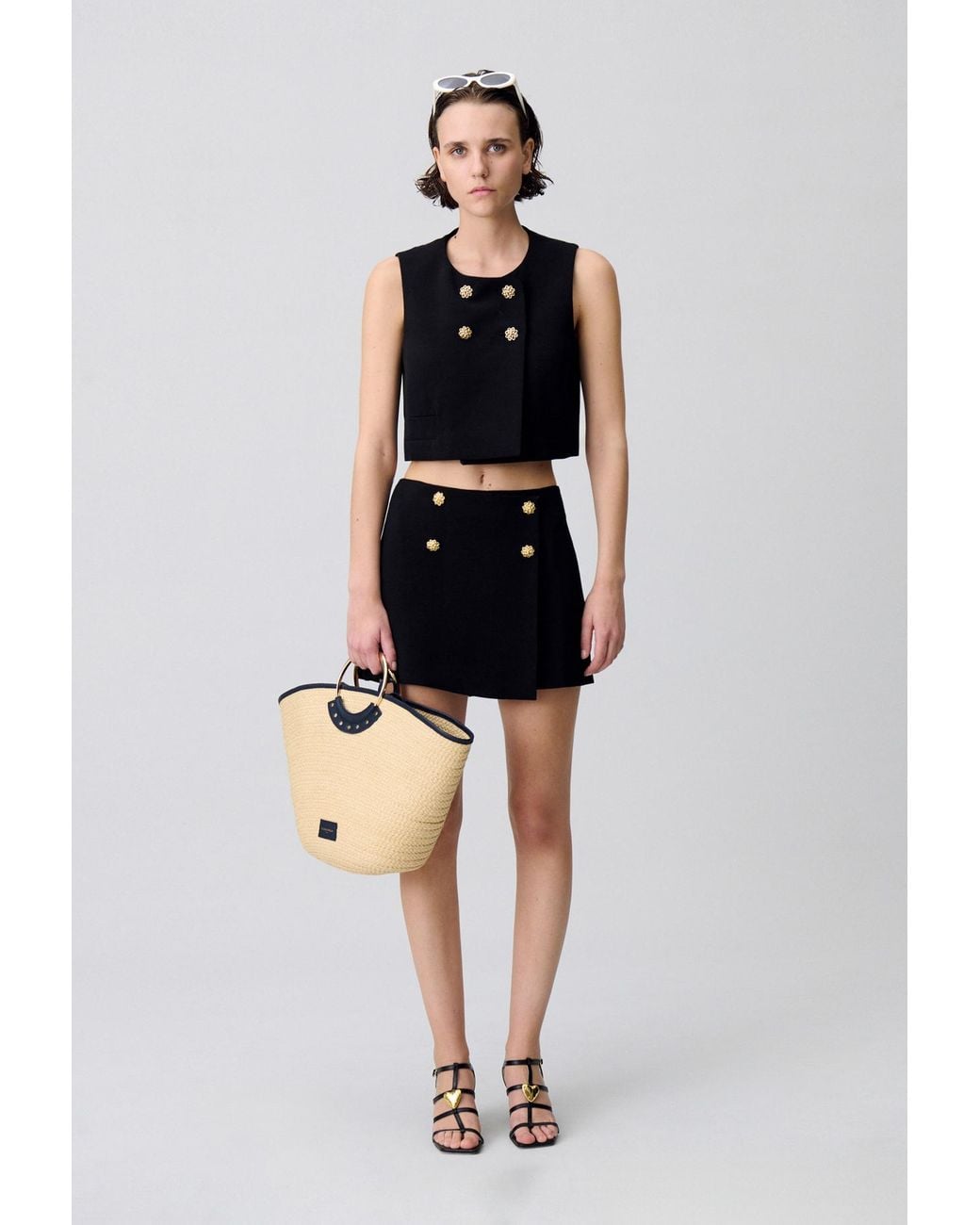 Claudie Pierlot Black Sleeveless Top Blazer