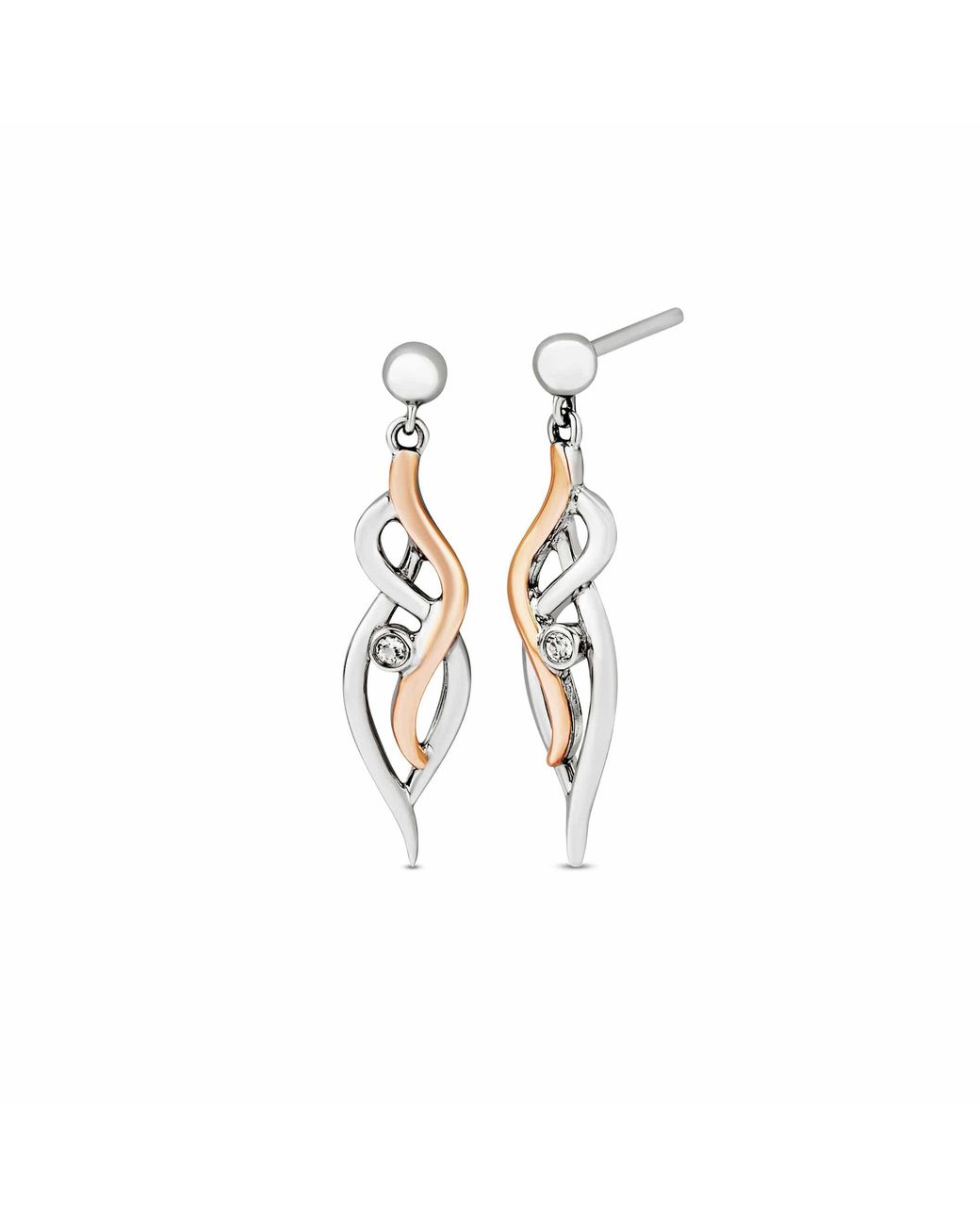 Clogau Metallic Nature's Wonder Sterling Waterfall Drop Earrings With Topaz