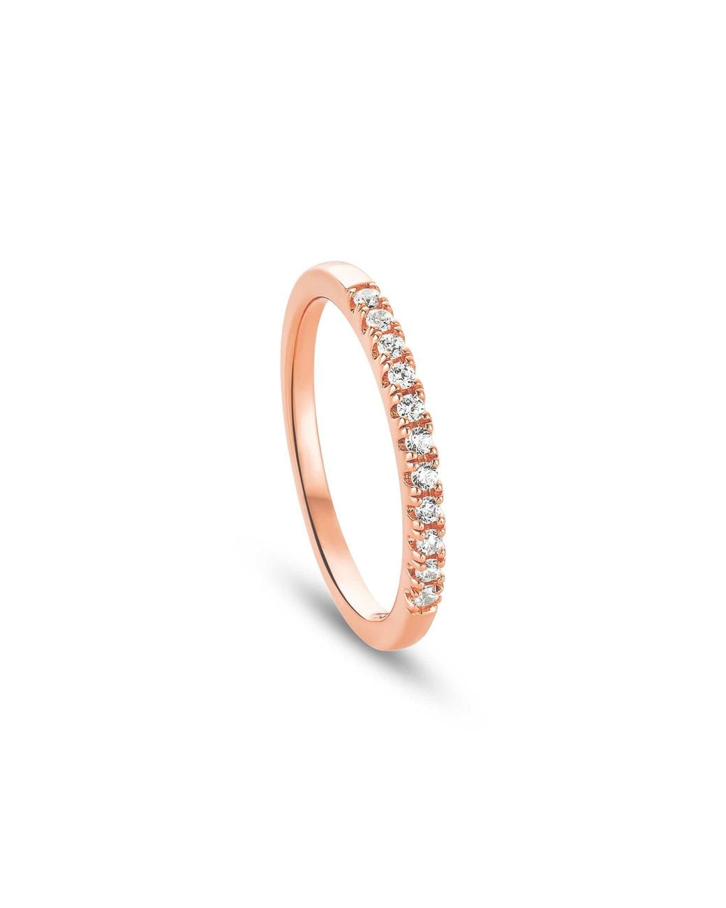 Clogau White 9Ct Rose Timeless Love Wedding Ring