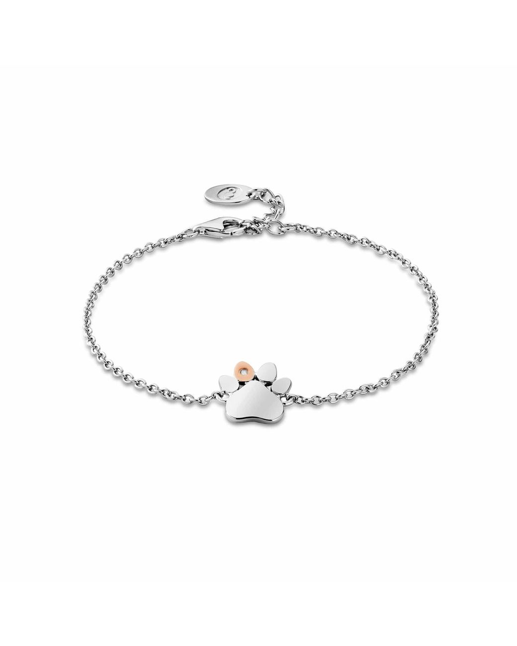 Clogau Metallic Paw Prints Sterling Single-Paw Bracelet With Topaz
