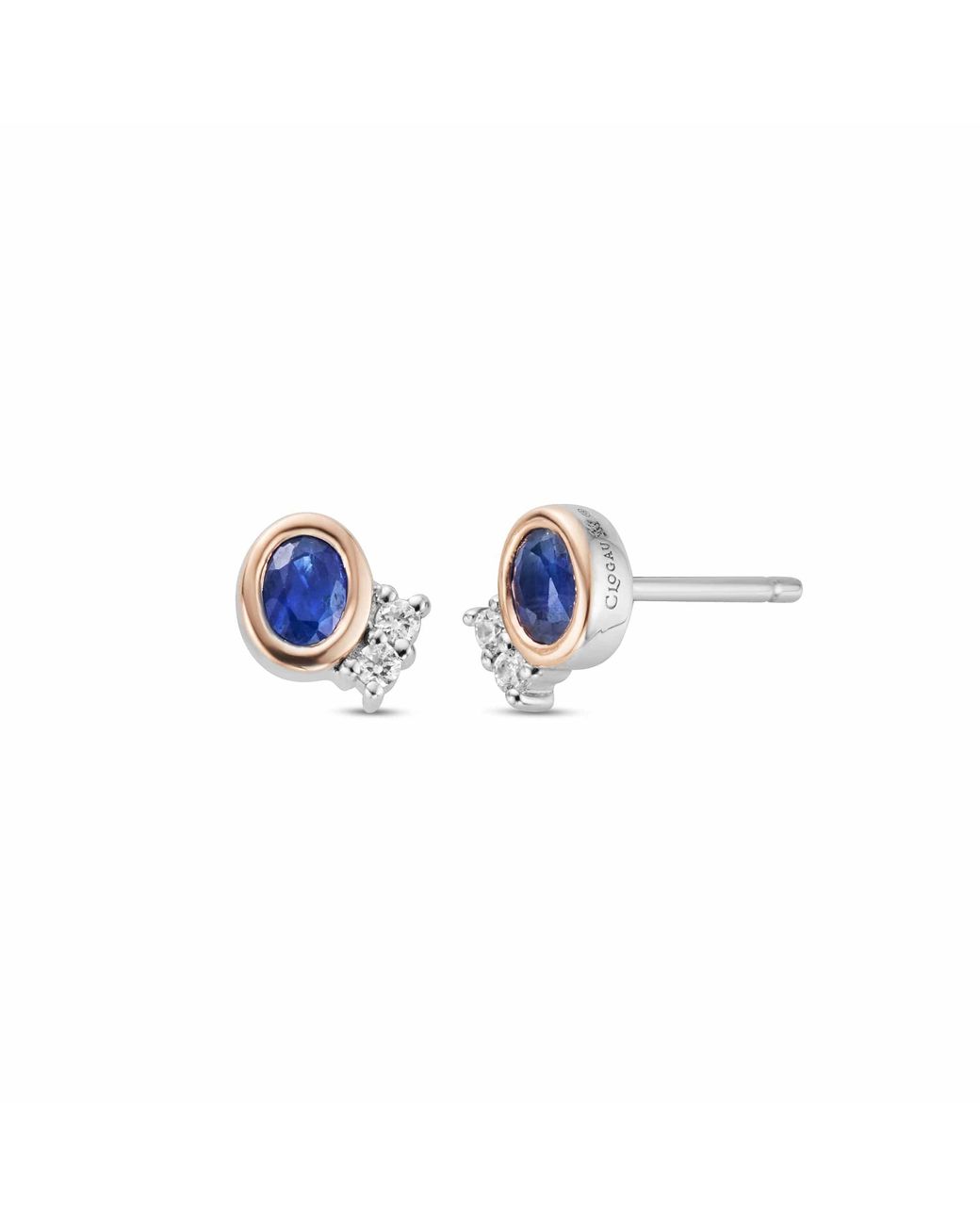 Clogau Blue Royal Sterling Diana Stud Earrings With Sapphires & Swarovski Zirconia