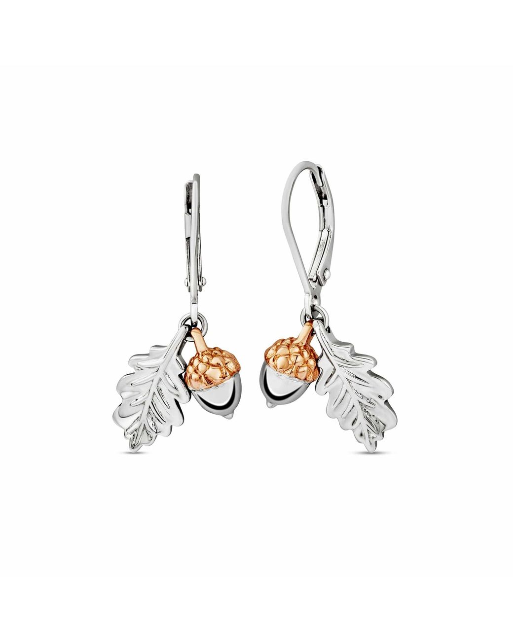 Clogau White Royal Sterling Oak Leaf Earrings