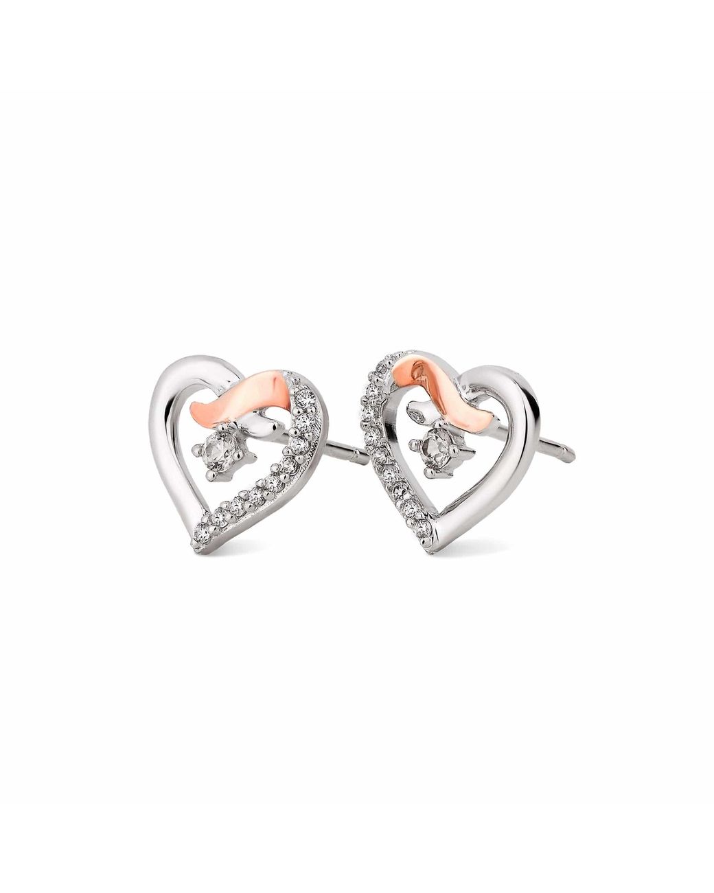 Clogau Metallic Forever Yours Sterling Kiss Stud Earrings With Zircon