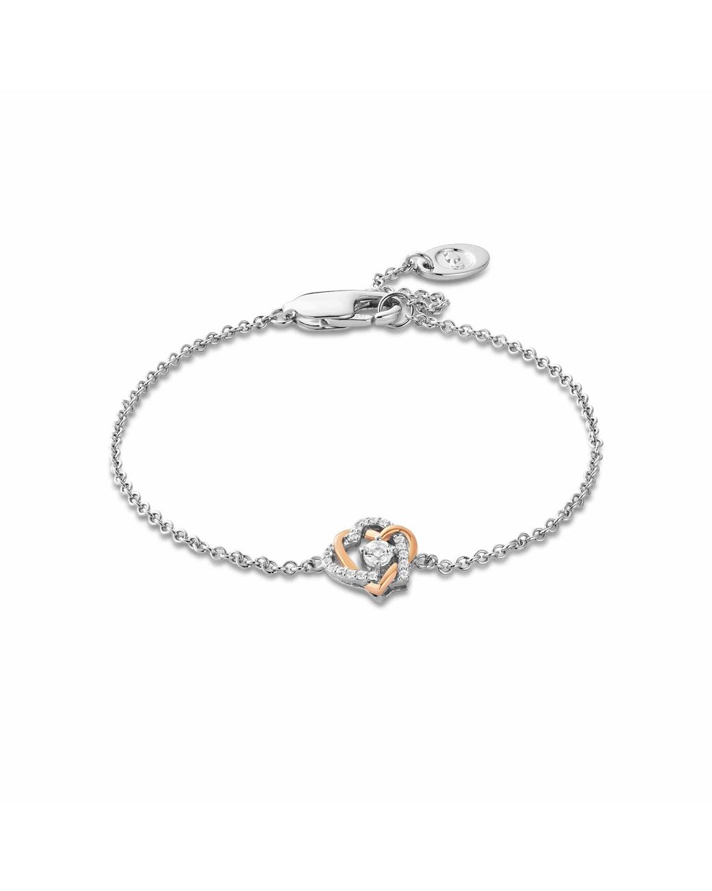 Clogau Metallic Forever Yours Sterling Heart Bracelet With Topaz