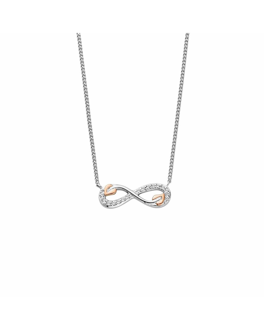 Clogau Metallic Tree Of Life Sterling Infinity Necklace With Topaz