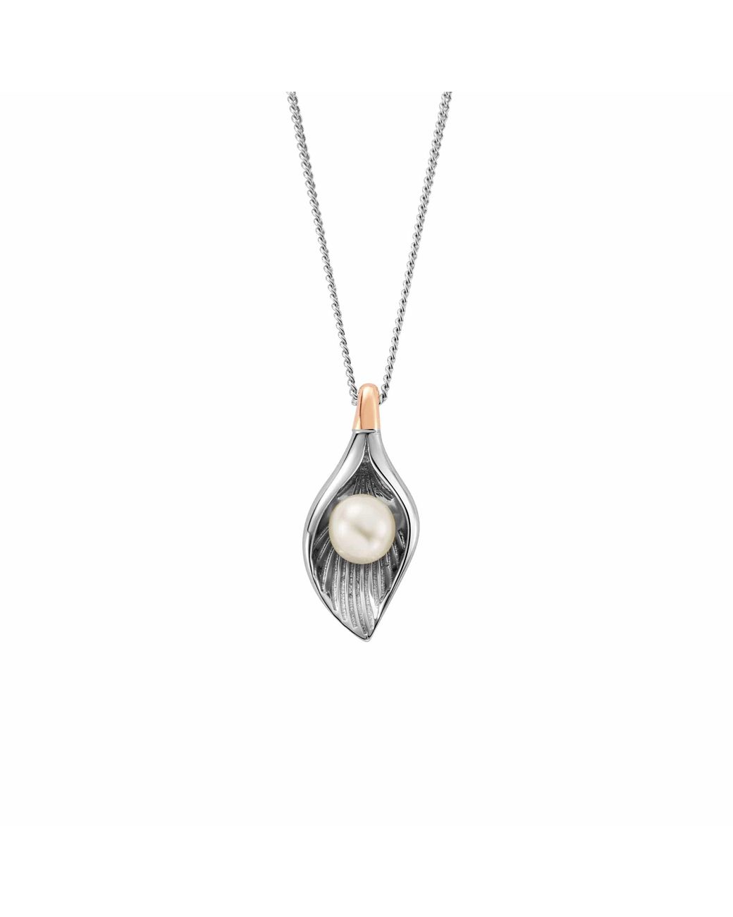 Clogau Metallic Nature's Wonder Sterling Oyster Shell Pendant With Pearl