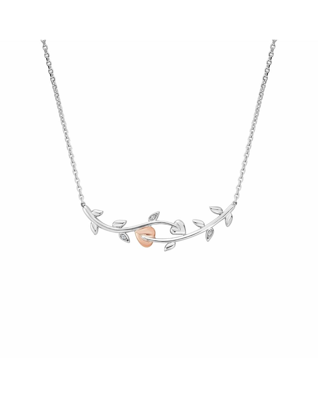 Clogau Metallic Tree Of Life Sterling Vine Necklace With Topaz