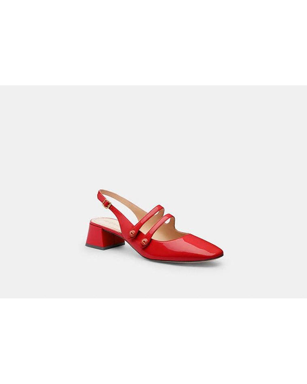COACH Red Winley Slingback Mary Jane