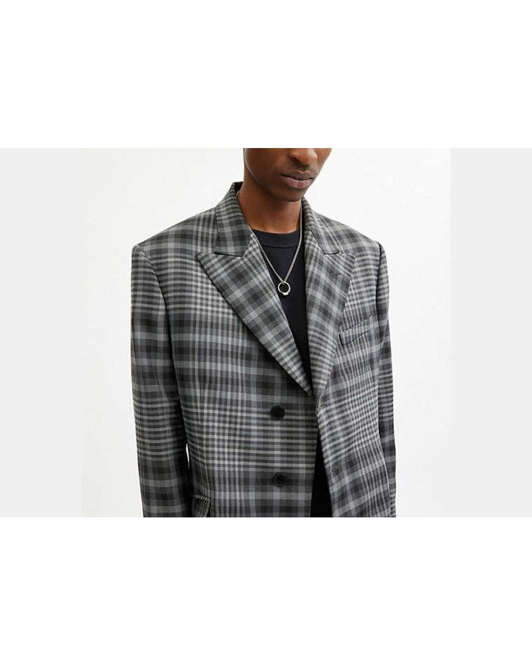 COACH Black Yarn Dye Blazer for men
