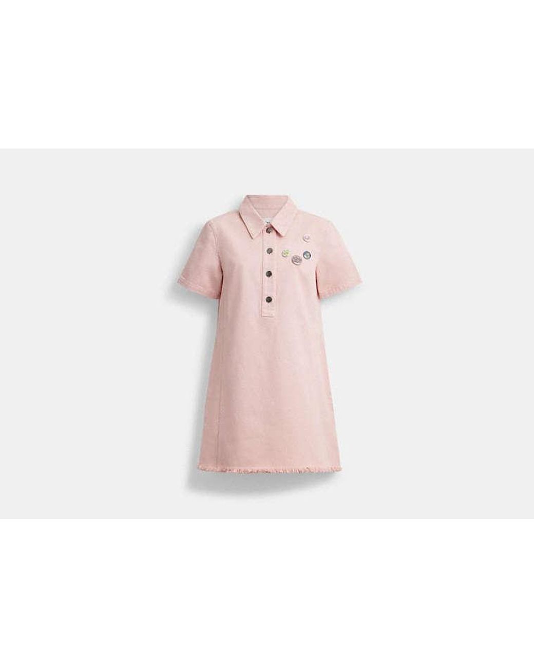 COACH Black Brain Dead Short Sleeve Denim Mini Dress