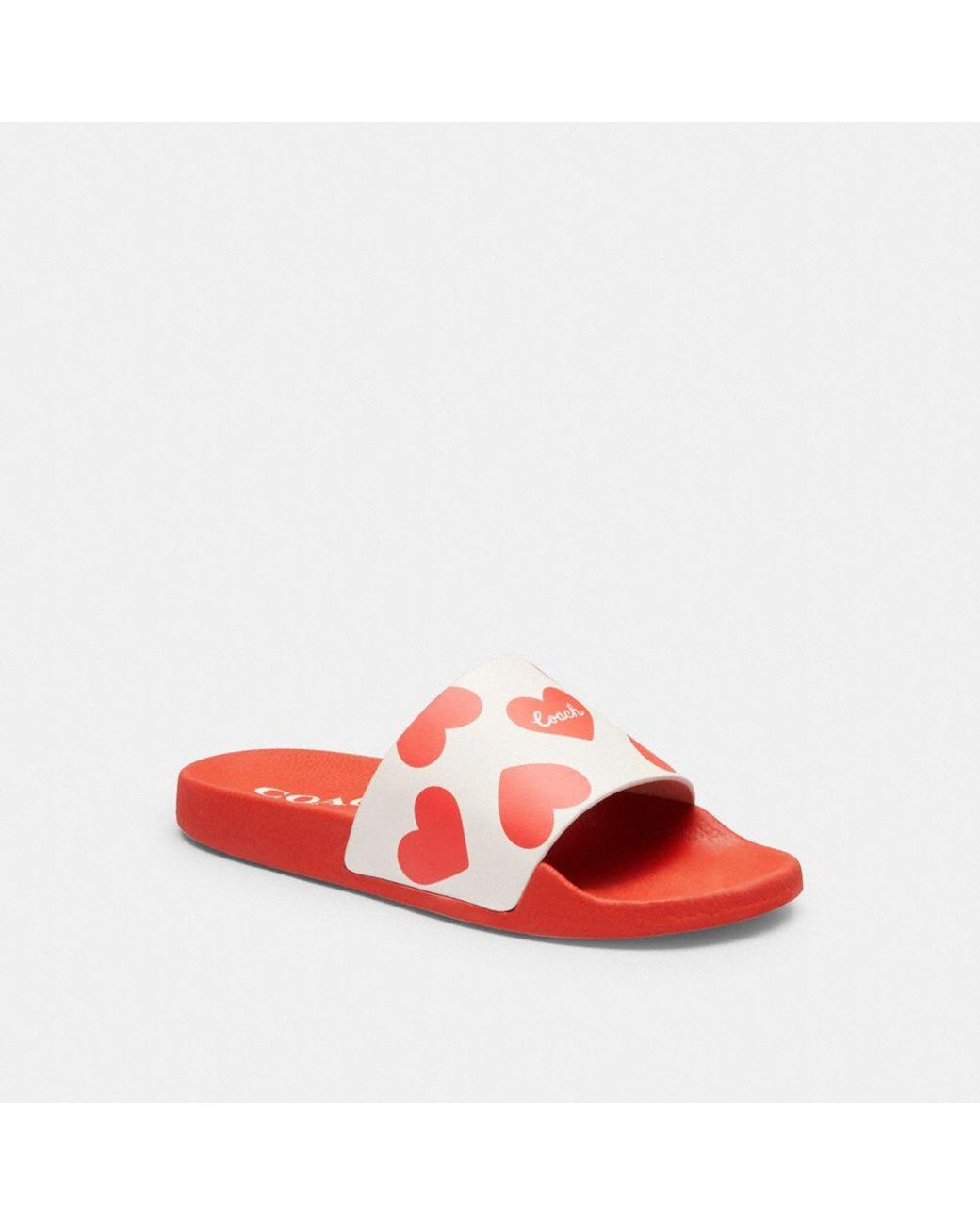 COACH Udele Sport Slide With Valentine s Print in Red Lyst