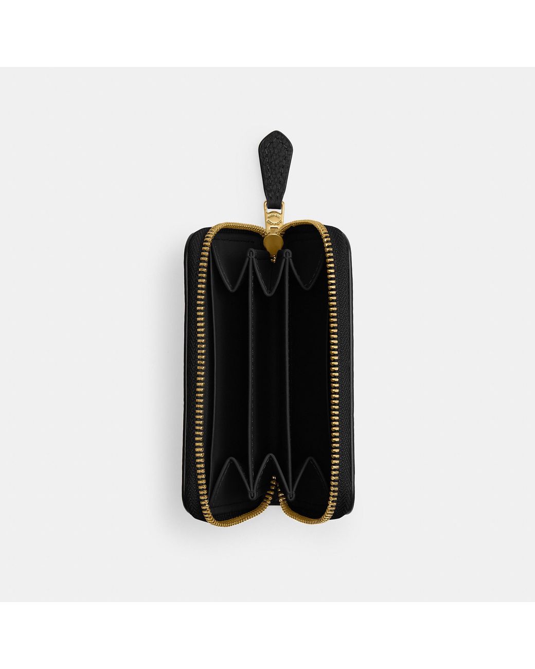 COACH Black Essential Small Zip Around Card Case
